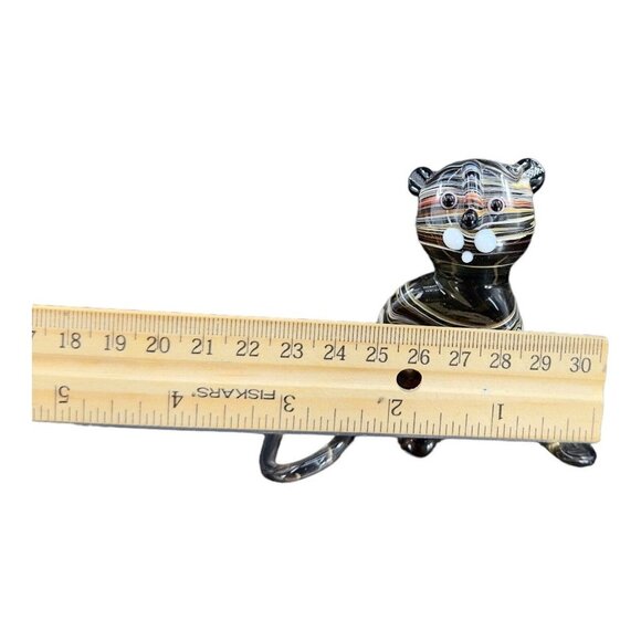 Venetian Slag Art Glass Small Figurine Bear Animal Dog Delicate Glass Figurine - Picture 9 of 16